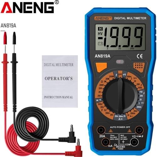 ANENG AN819A Digital Multimeter True Rms Multimeter Tester Voltmeter Battery Tester EsrMeter Digital Display Electrical CA
