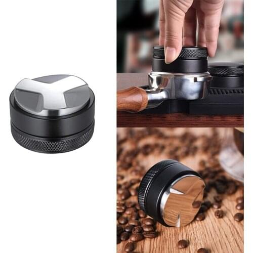 Espresso 304 Stainless Steel Coffee Distributor Leveler Tool Coffee Tamper with Three Angled Slopes