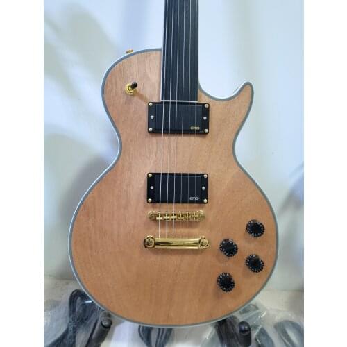 Free transportation, 6 string electric guitar, ebony fingerboard, log color, can be customized