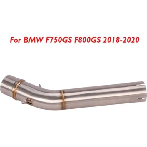 Slip on 51mm Motorcycle Exhaust Pipe Muffler Modified Connector Section Middle Pipe for BMW F750GS F850GS 2018 2019 2020