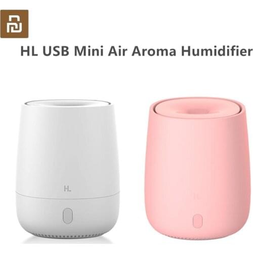 HL Portable USB Mini Air Aromatherapy Diffuser Humidifier Quiet Aroma Silent Mist Maker 7 Light Color For Home Office