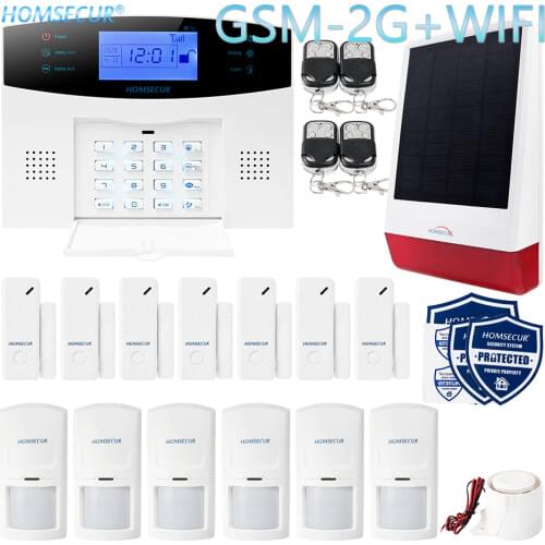 HOMSECUR Wireless&Wired WIFI GSM Home Security Alarm System with IOS/Android APP