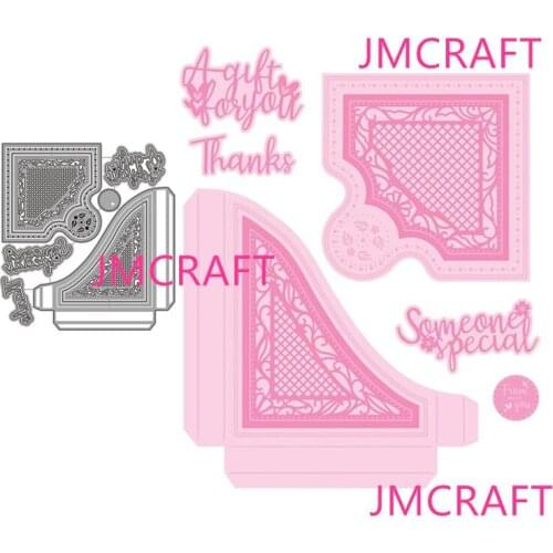 JMCRAFT 2021 New Flower Box Bow Decoration #4 Metal Cutting Dies DIY Scrapbook Handmade Paper Craft Metal Steel Template Dies