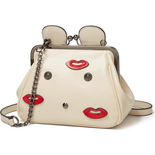 Cute Messenger Bag Small Crossbody Bags for Women 2020 Fashion High Quality Leather Girls Shoulder Bag Lipstick Badge Handbags