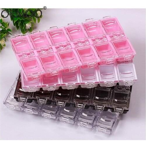 12Grid Fashion Independent Acrylic Nail Decoration Storage Box Organizador Case Container Manicure Tool