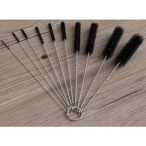 50sets 10pcs set Nylon Tube Brushes Straw Set For Drinking Straws / Glasses / Keyboards / Jewelry Cleaning Brushes Clean Tools