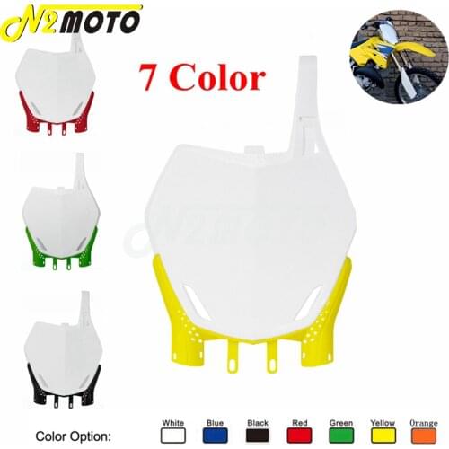 Supermoto Number Plate White + Yellow Plastic Front Name Number Plate For Kawasaki Suzuki Yamaha YZ XC MX Enduro Dirt Bike