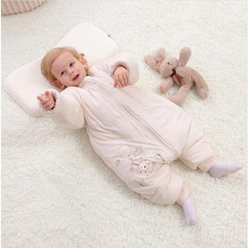 NEW Spring Autumn Baby Sleeping Bag Winter thickening Cotton Toddler Sleep Sack Cute Cartoon Children Kick Quilt Split legs
