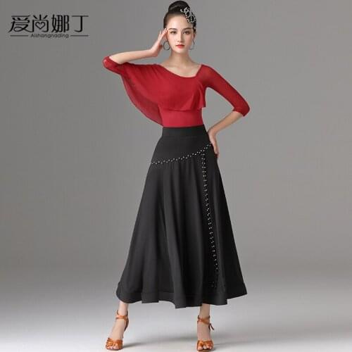 Newest !! Woman Modern National standard waltz Long Skirt Dance competition standard ballroom dancing Clothes
