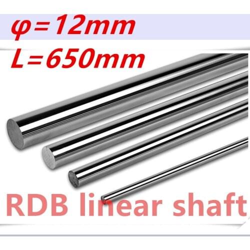 New 2pcs/lot 12mm linear shaft 650mm 12mm linear rail bushing shaft cnc linear rail 12mm rod