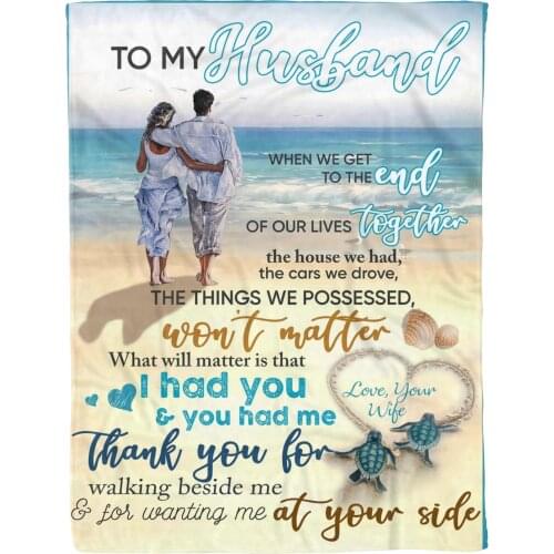 TOADDMOS Valentines Day Blanket Gifts for Him When We Get to The End Throw Fleece Blanket for Bedroom Oiffce Nap Knee Quilts