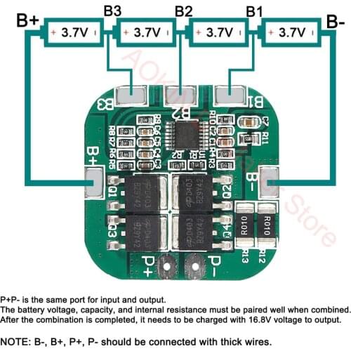 4S 14.8V / 16.8V 20A peak li-ion BMS PCM battery protection board bms pcm for lithium LicoO2 Limn2O4 18650 li battery