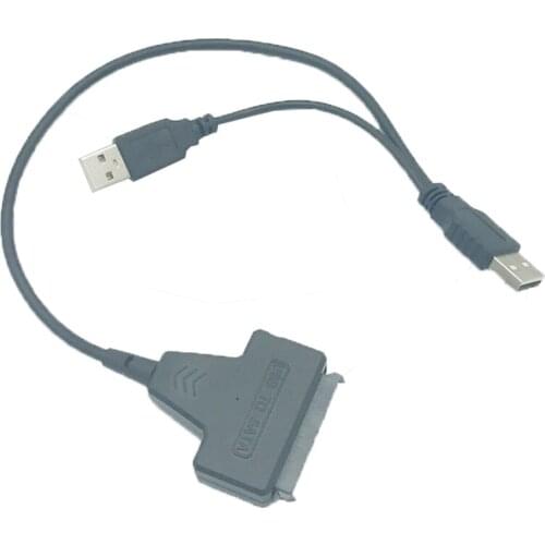 Portable USB2.0 to SATA Adapter Cable 2.5 inch Hard Driver Cables 3.5 inch 7+15 Hard Drive Adapter Cable For HDD/SSD Laptop Hard