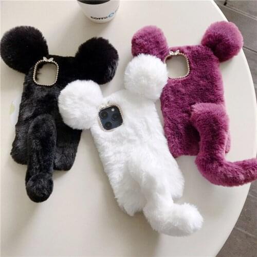 Phone Case for Xiaomi 7 8 SE 9 Redmi 7A 8A Note 7 8 Pro 8T 9 9S X10 5G Cute Soft Furry Shockproof Cover Protection Shell Back