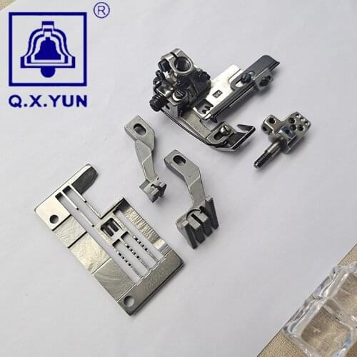 Q.X.YUN Sewing Machine PEGASUS 257053B56 W562-05BB Machine Oversealing Machine Parts Needle Plate Feed Dog Gauge Set