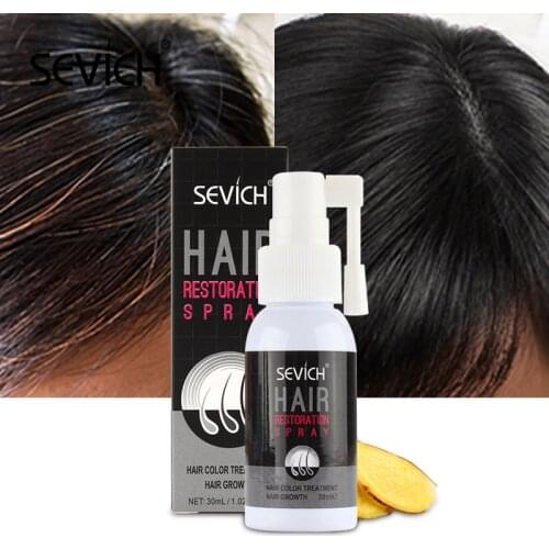 Sevich Polygonum Multiflorum Hair Spray Ginger Black Hair Loss Treatment Hair Restoration Spray Essence Repair Hair Nature Color