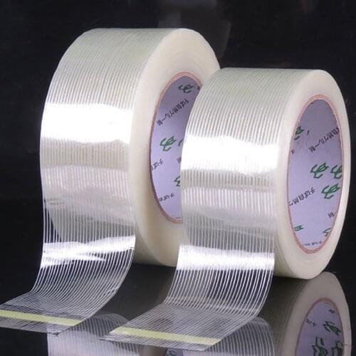 Super Strong Mesh Single-Sided Tape Grid Fiber Tape Toy Airplane Model Wear-Resistant Glass Fiber Strong Reinforced Tape 25M/50M