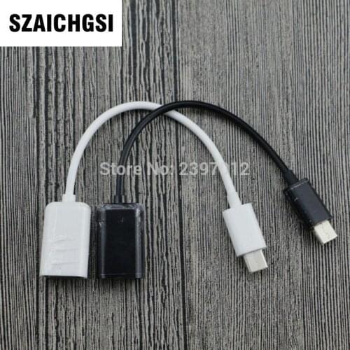 SZAICHGSI Type C Otg Cable Type-C Usb C Cabel Adapter For Oneplus 3 Lg white black color wholesale 200pcs
