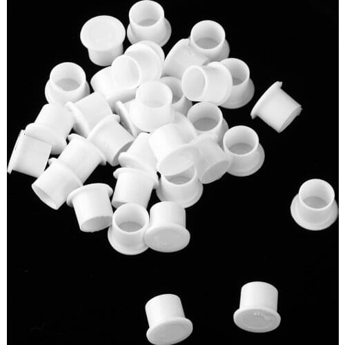 1000Pcs Disposable Tattoo Ink Cup Small&Big Size Silicone Permanent Tattoo Makeup Eyebrow Makeup Pigment Container Caps