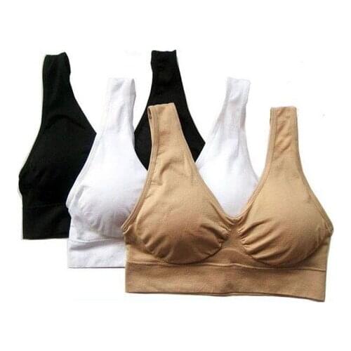 FREE SHIPPING 3pcs/set sexy genie bra With Pads Seamless push up bra plus size XXXL underwear wireless Bra black/white/nude