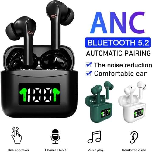 KINGSTAR ANC Earbuds Wireless Headphone TWS Bluetooth 5.2 Earphone with Mic LED Display Waterproof Sports Gamer Gaming Headsets