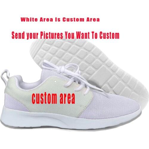 Hot Customize DIY Any You Want Print On The Shoes Kids Sport Running Shoes Breathable Casual 3D Print Mesh Sneakers Boys Girls