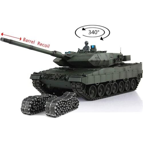 Henglong 1/16 TK7.0 Leopard2A6 RTR RC Tank 3889 Barrel Recoil Metal Track Rubber TH17633