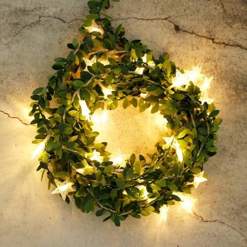 Artificial Ivy Garland Fake Vine 20ft Faux Greenery Hanging Plants With 40 LED String Light For Holiday Wedding Party Room Decor