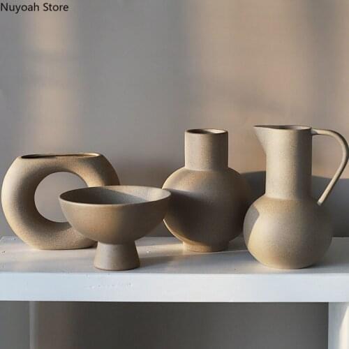 European Style Ceramic Vase Living Room Decoration Dried Flower Flower Arrangement Accessories Art Vase Home Decoration Modern