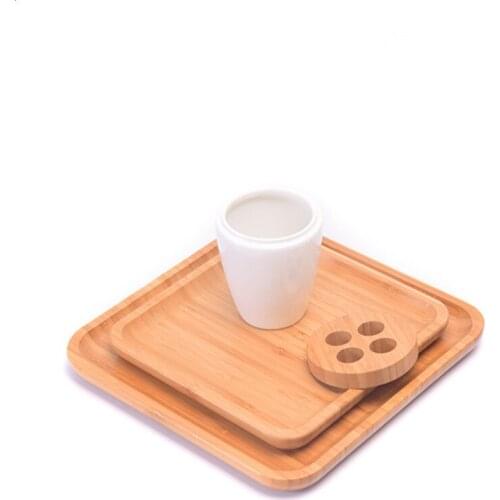 Square Bamboo Serving Tray 1Pc