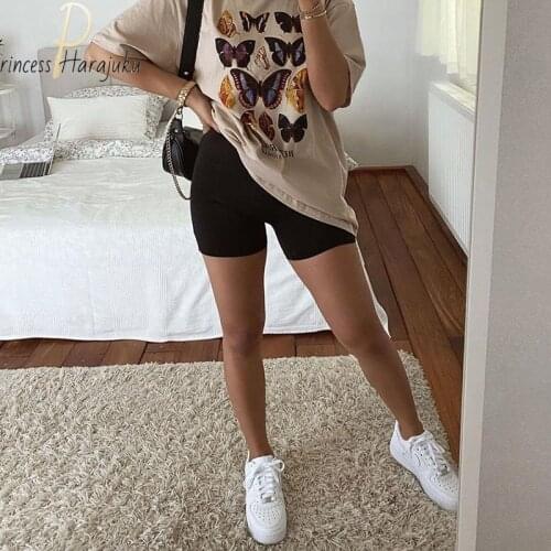 Summer Elastic Mid Waist Shorts Women Thin Fitness Solid Black Biker Shorts Basic For Female Clothes Sweatpants Casual Shorts