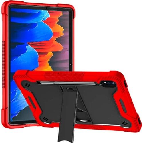 Cute Stand Case For Samsung Galaxy Tab S7 2020 SM-T870 SM-T875 11 inch Heavy Duty Armor Hard PC Soft Silicone Cover