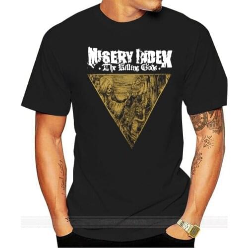 Misery Index MenS Killing The Gods T Shirt Black Rockabilia male brand teeshirt men summer cotton t shirt
