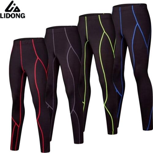 Mens sportswear Quick Dry Compression Pants Running Tights Skinny Leggings Bottom Fitness Bodybuilding Training GYM sport suit