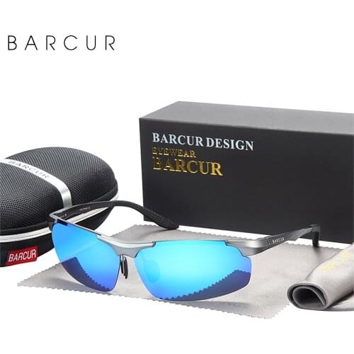 BARCUR Aluminium Magnesium Frame Brand Designer Sunglasses Frame Men Photochromic Rectangle Ultralight Eye Sport Eyewear