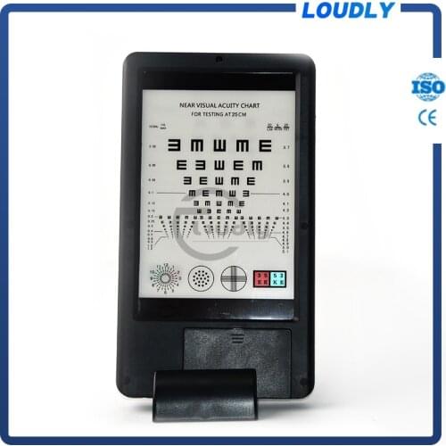 Loudly brand 1PCS LED Backlight Multifunction Double Side Visual Acuity Near Vision Acuity Chart Tester 30cm Ranging