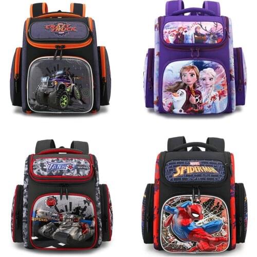 2021 New Disney Pupils Schoolbag Foreign Trade Student Backpack Full Open Space Bag Cartoon PC Hard Shell Student Backpack