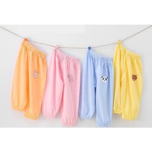 2021 Summer New Childrens Cotton Anti Mosquito Pants Kids Baby Boys Girls Light Loose Casual Lantern Pants Baby Clothing