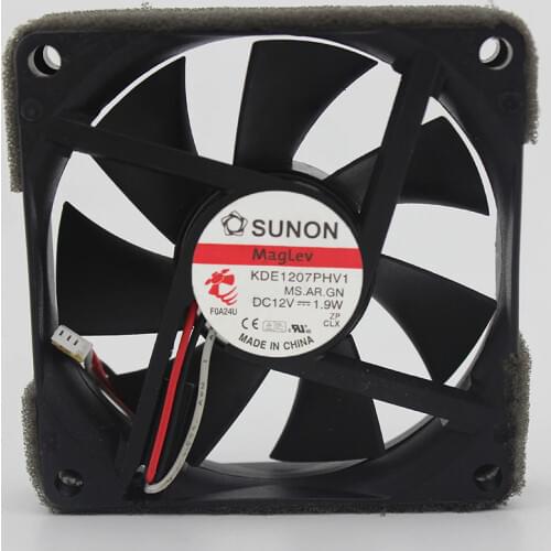 Brand new original 7015 12V 1.9W 3-wire fan KDE1207PHV1 small plug