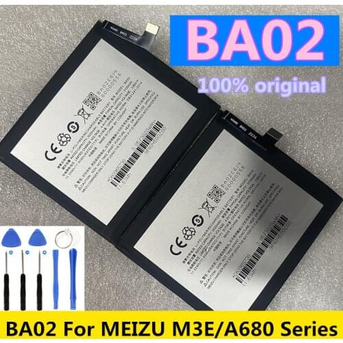 NEW Original 3100mAh BA02 Battery For MEIZU M3E / A680 Series Mobile Phone + Gift Tools