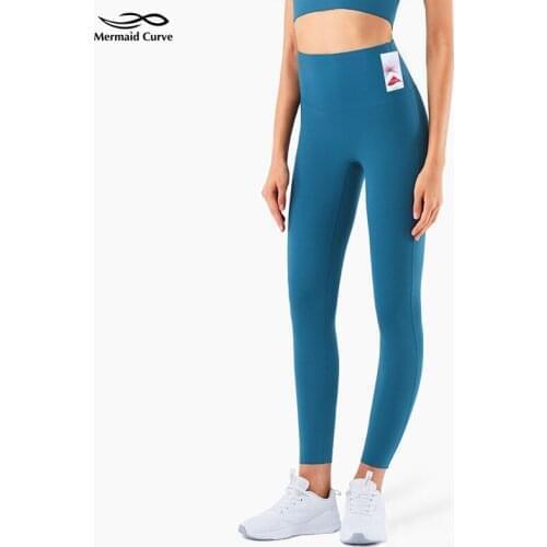 High Waist Tight Lycra Fibre Yoga Pants Women Sweat-wicking Brushed Full-On Luxtreme Training leggings Naked Feel In Summer