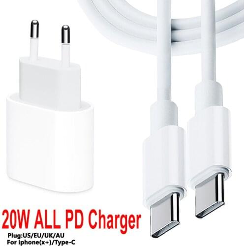 Portable Fast Charger 20W Quick Charge QC 20w charger type c for iphone plug for Xiaomi Laptop
