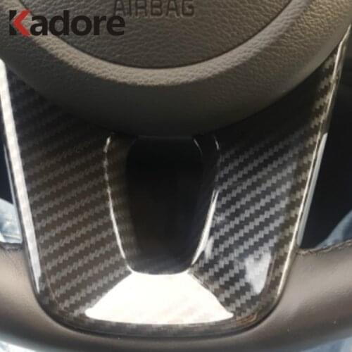 For Kia Forte K3 2019 2020 Carbon Fiber Car Steering Wheel Protective Cover Trim Sticker Auto Interior Accessories