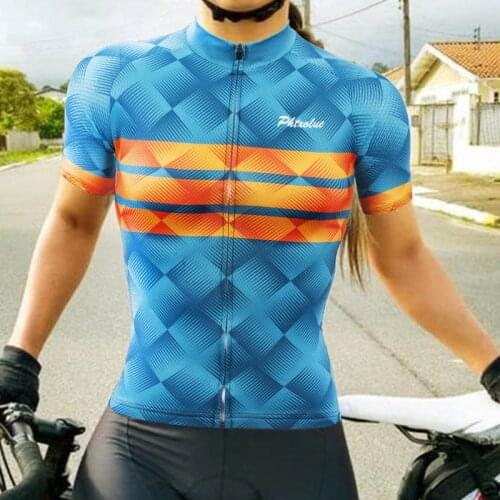 Phtxolue Short Sleeve Cycling Jerseys Women Mountain Bike Clothing Breathable MTB Bicycle Wear Clothes Summer Cycling Clothing