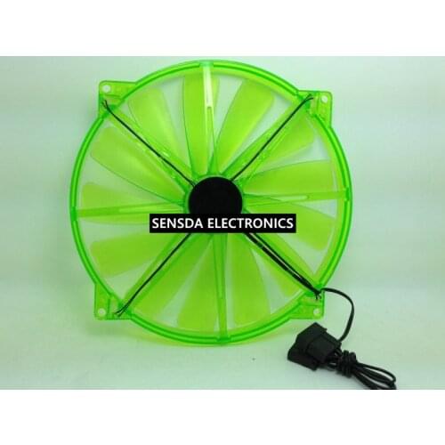 20cm 200mm chassis cooling fan led 20020 chassis fan 20cm fan led Red Green mute pc fan computer fan led fan 200X20 mm molex 4D