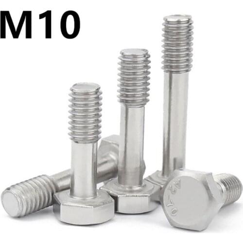 2PCS M10x20/25/30/35/40/50/60mm GB838 hexagon loose not off screws outer hex do not escape screw stainless steel bolt