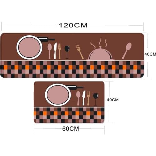 Flannel Printed Kitchen Carpet Mat Suction Absorbent Anti-slip Mat Living Room Door Mat carpet bathroom