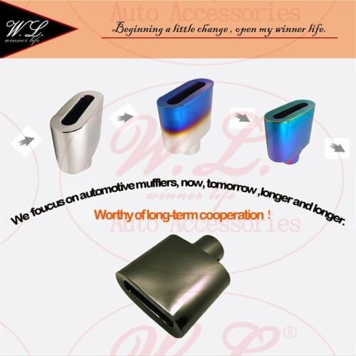 High Quality 4 ColorsCar Exhaust Flat Tip/Muffler Universal Modified Tail Pipe For Inlet 30-52 Mm For Suzuki Jimny Yaris