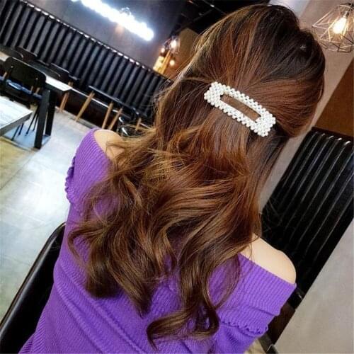 Vintage Pearl Hair Clip Women Hair Barrette Stick Snap Hair Clips Wholesale Lots Salon Hairpin Hair Styling Accessories