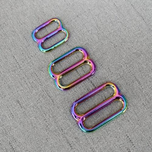 1 Pcs/Pack 15mm 20mm 25mm Metal Accessories Adjustable B Ring Buckle Tri-Glide Pin Slider Loop DIY Shoulder